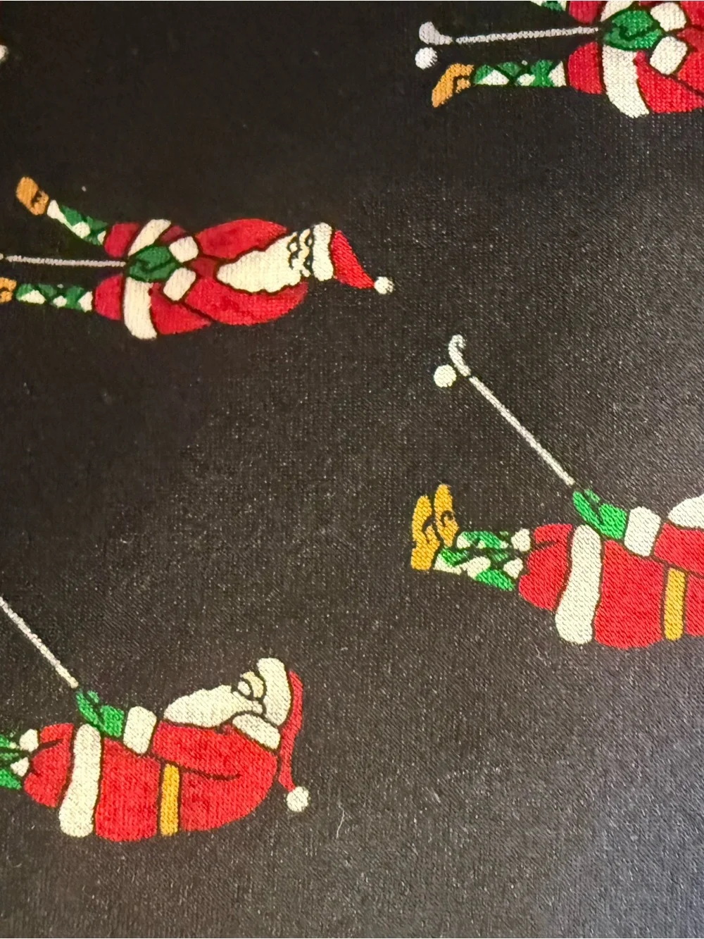 St Nick’s Tie‎ Shop Golfing Santa Christmas Black Red Holiday Golf Necktie